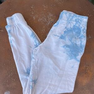 Frankie’s bikini tie dye blue sweatpants
They fit more like an xs